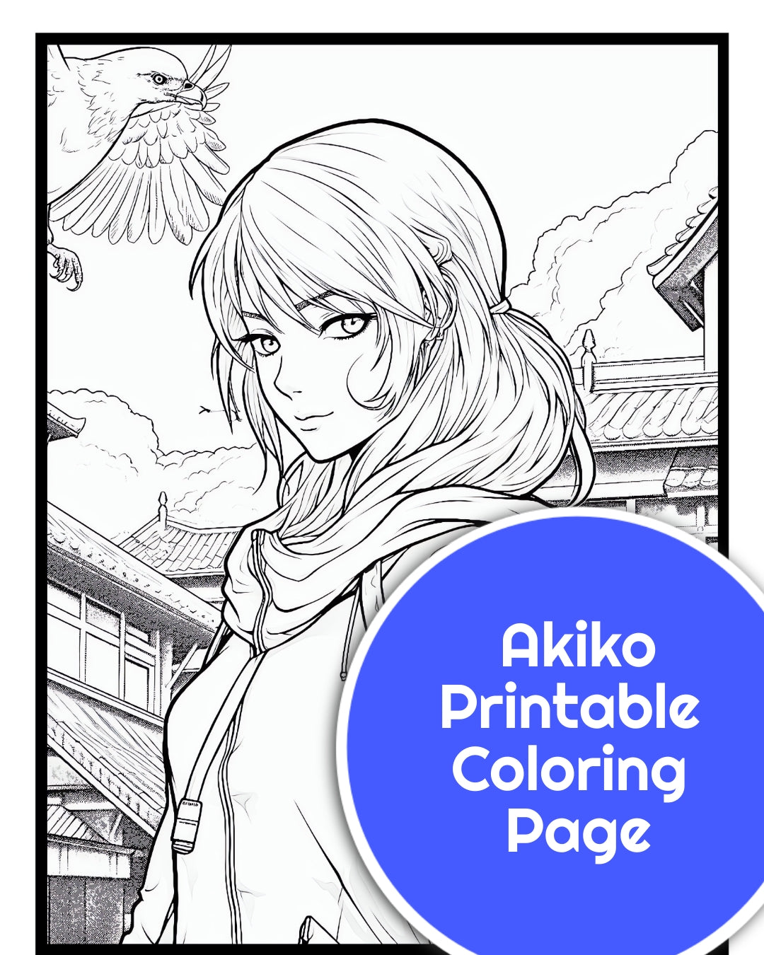 Akiko coloring page printable