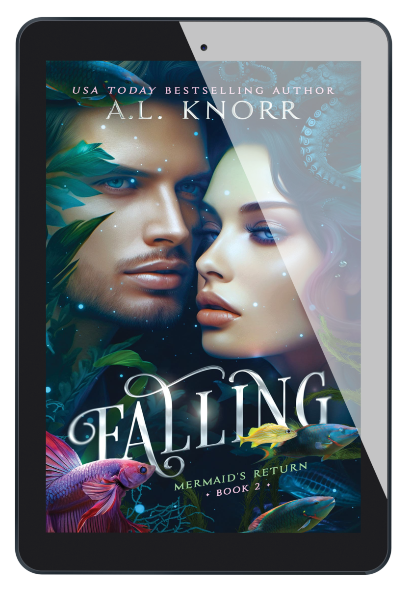 Falling cover tablet graphic