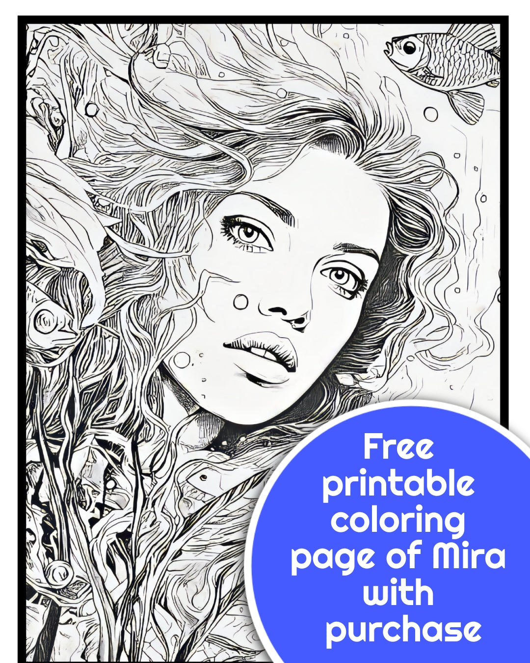Mira printable coloring page with purchase of audiobook