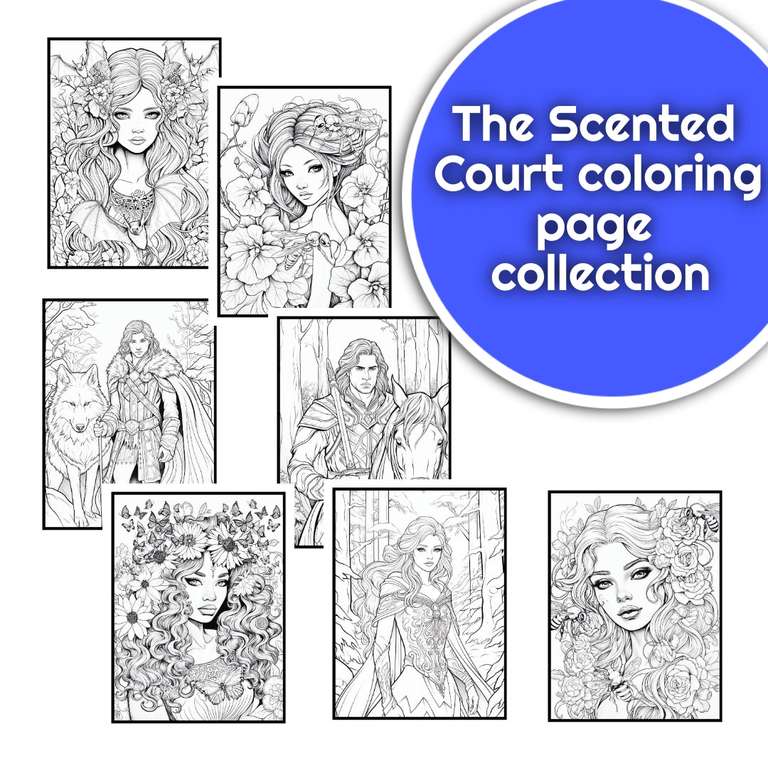 The Scented Court coloring page collection